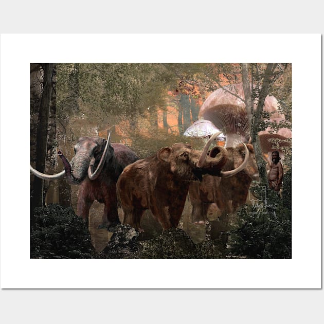 Mastodons Face Mask Wall Art by mjartscom